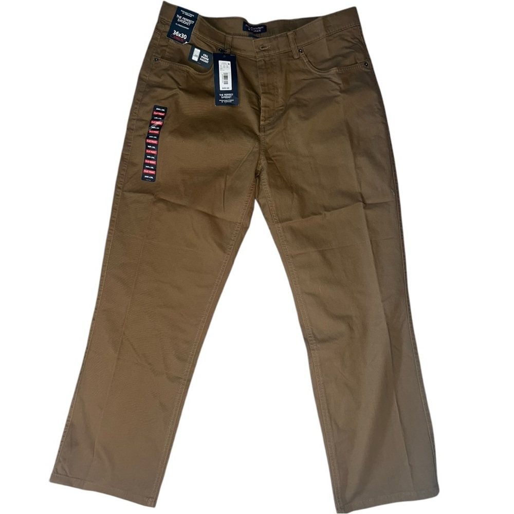 ✅Roundtree & Yorke Flat Front Classic Fit 5-Pocket Solid Pants 36x30 - Picture 4 of 11